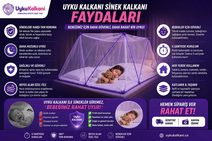 Uyku Kalkanı Katlanabilir – Sinek ve Böceklere 360° Koruma
