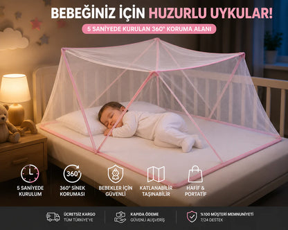 Uyku Kalkanı Katlanabilir – Sinek ve Böceklere 360° Koruma