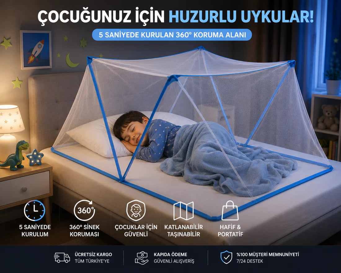 Uyku Kalkanı Katlanabilir – Sinek ve Böceklere 360° Koruma