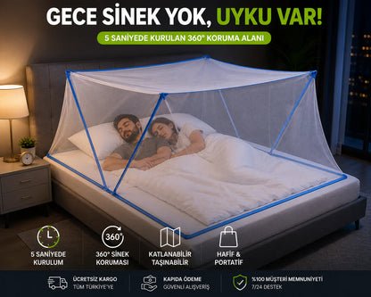 Uyku Kalkanı Katlanabilir – Sinek ve Böceklere 360° Koruma