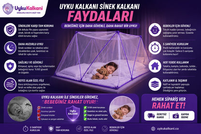 Uyku Kalkanı Katlanabilir – Sinek ve Böceklere 360° Koruma